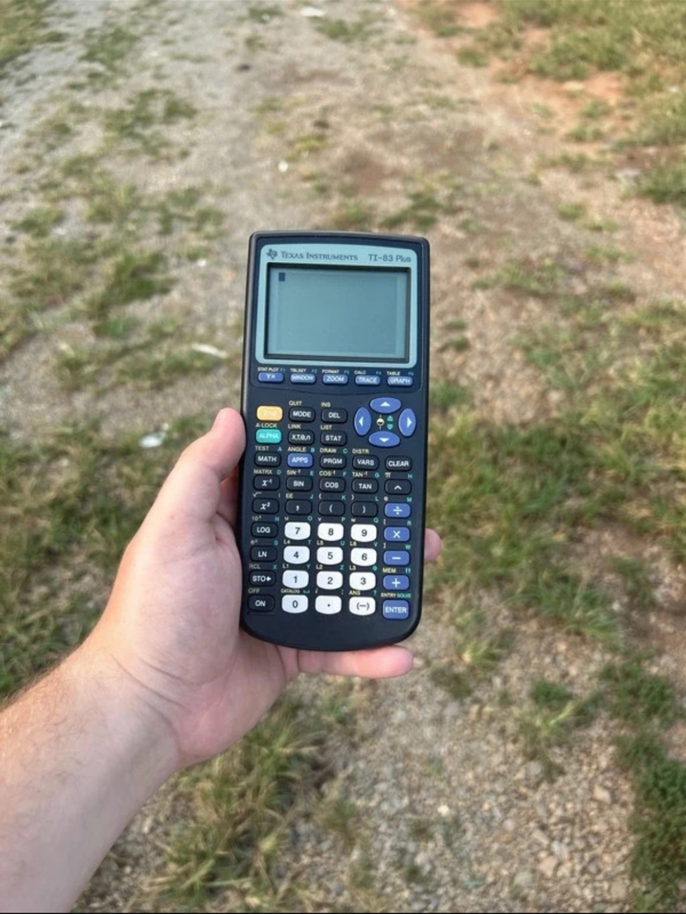 Texas Instruments TI-83 Plus Graphing Calculator - Black with White Keys
